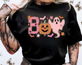 Boo Graphic T-Shirt | Cute Halloween Ghost Shirt | Spooky Season Tee | Fall Graphic Tee for Women & Men