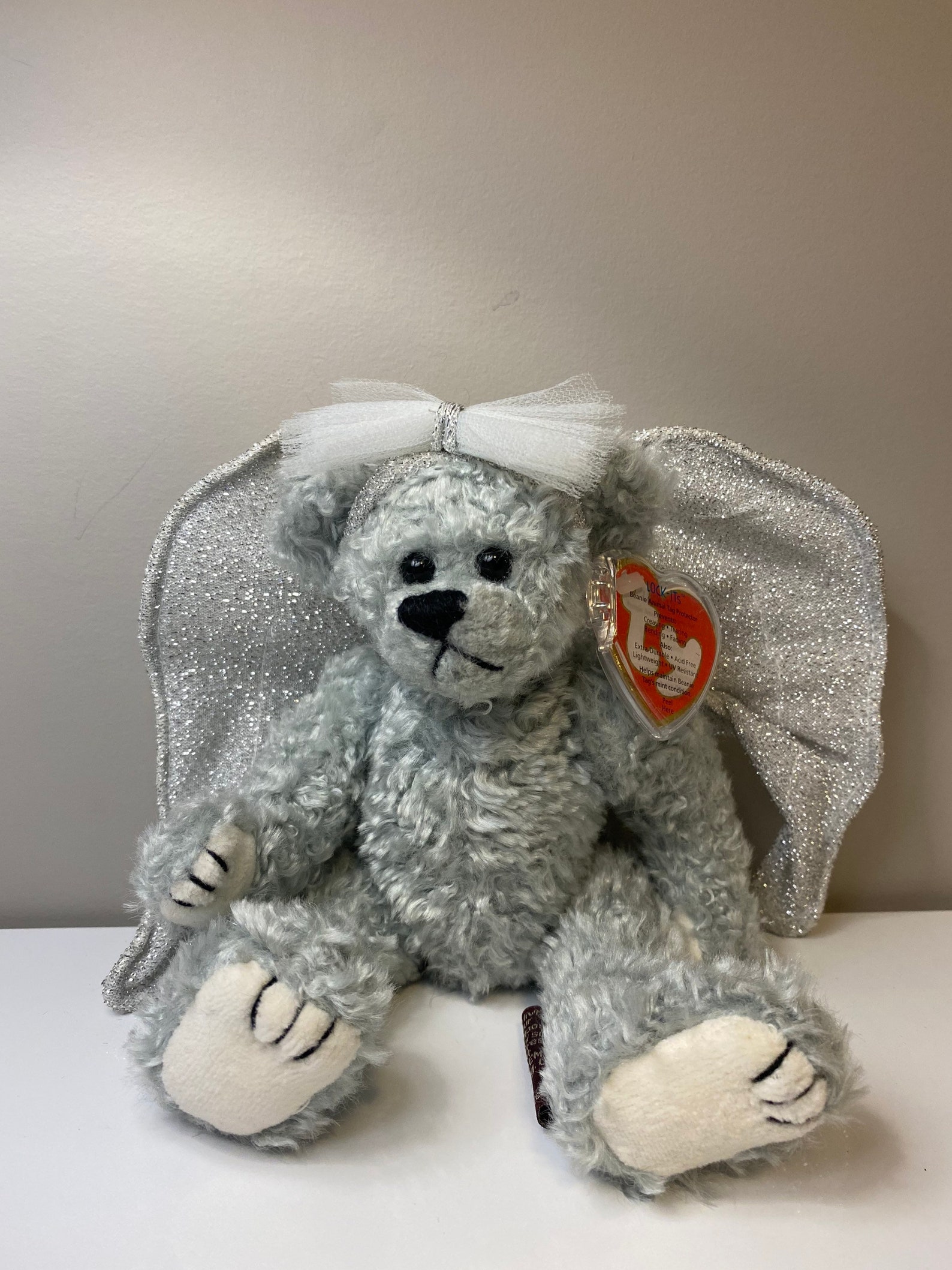TY Sterling the Silver Angel Bear 1993 Attic Treasures Etsy