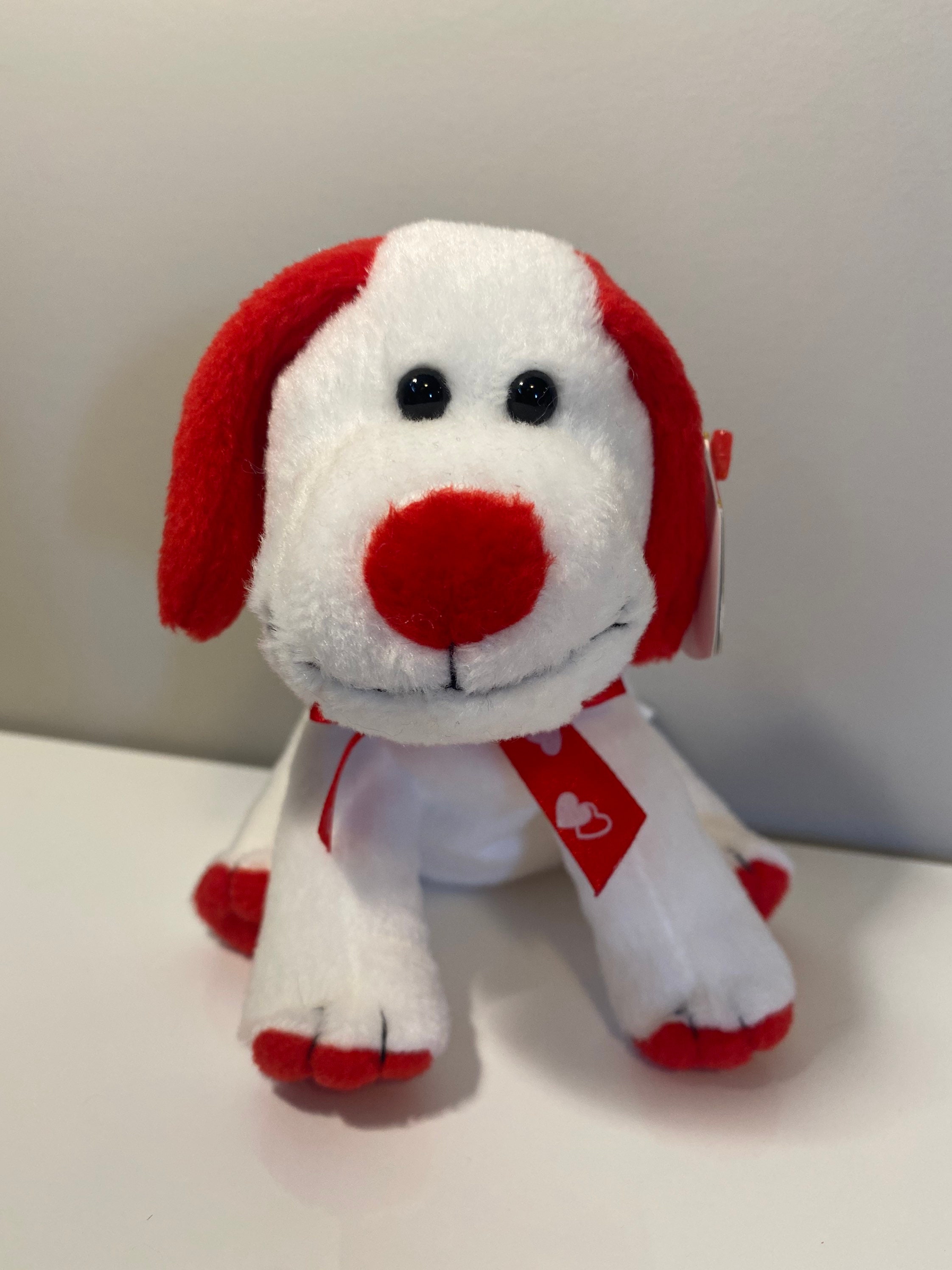 赤い犬　love happiness ty Ty Beanie Baby “heartbeat” the Red and White Love Dog! (6