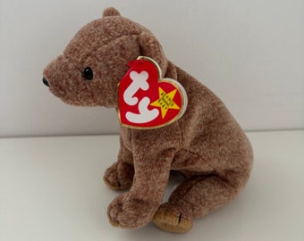 Pecan the bear beanie baby value deals