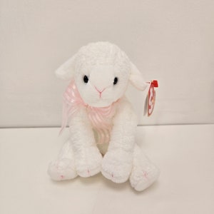 Ty Beanie Baby “Lullaby” the Lamb with Adorable Pink Bow! (6 inch)