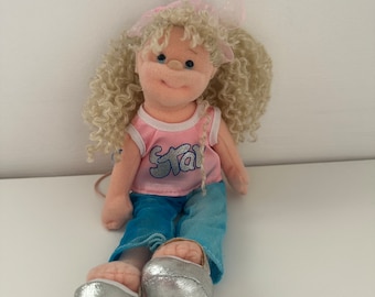 TY Teenie Bopper “Caring Carla” the Girl Doll Plush - No Hang Tag (9 inch)