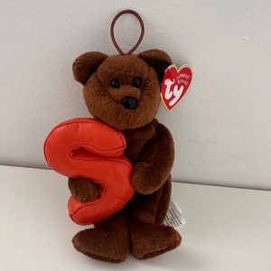 Bonnet Ty Alphabet « S » l'ours tenant la lettre S (4,5 pouces)