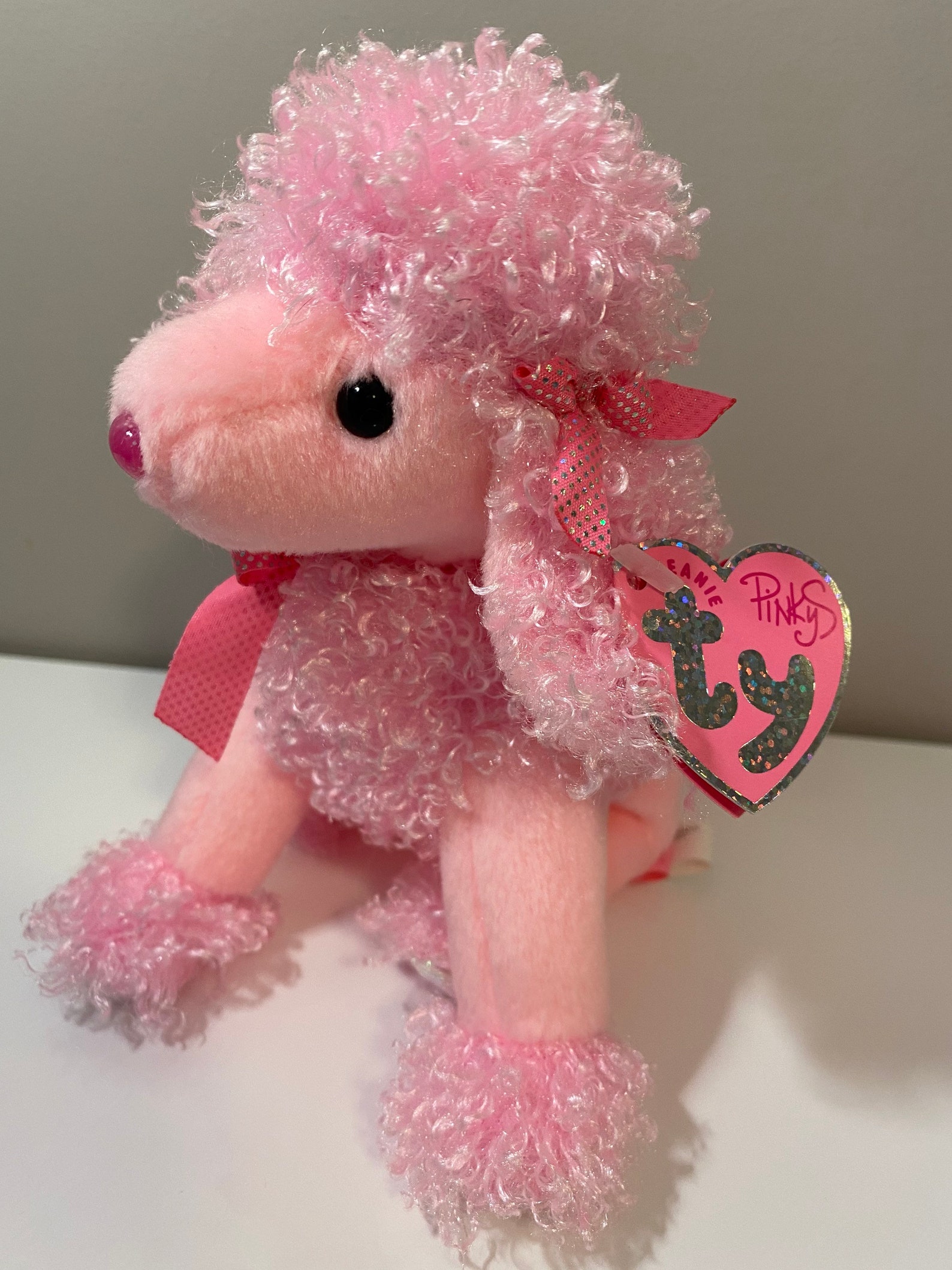 TY Beanie Baby Pinky Poo the Pink Poodle with Mini Pinky | Etsy