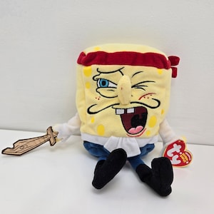 Ty Beanie Baby “Captain SpongeBob” from SpongeBob SquarePants (8 inch)