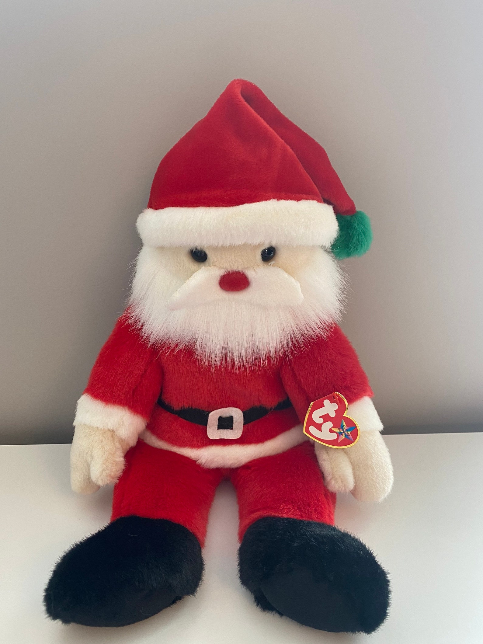 TY Beanie Buddy Santa the Large Santa Claus Plush 15.5 Etsy