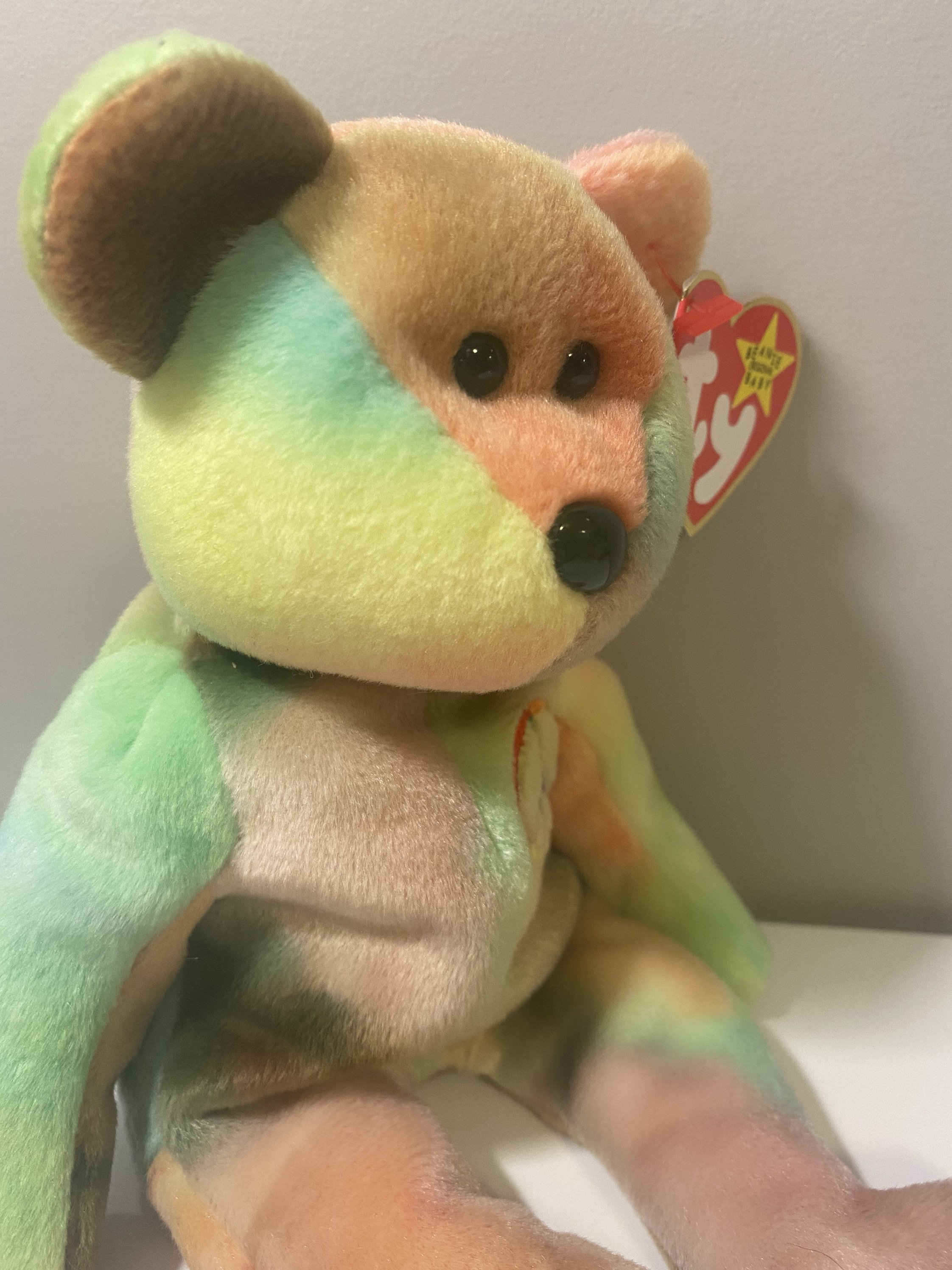 TY Beanie Baby Peace the Tie-Dye Bear Unique One of a Kind | Etsy