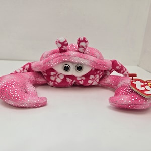 « Sunburst » le crabe rose Ty Beanie Baby (8 pouces)