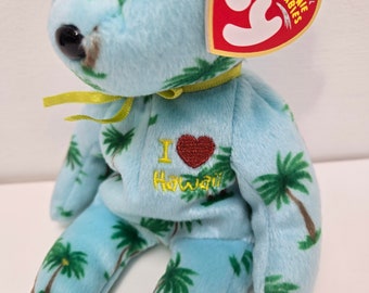 Ty Beanie Baby「I Love Hawaii」ベア - 州限定版 (8.5インチ) - Etsy 日本