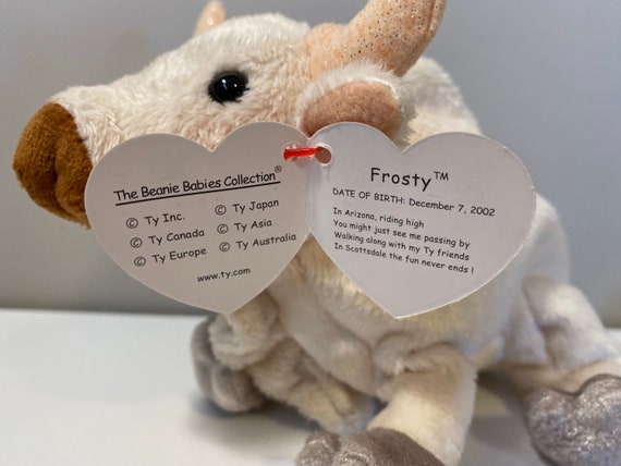 Ty Beanie Baby frosty the Bull 5.5 Inch Etsy UK