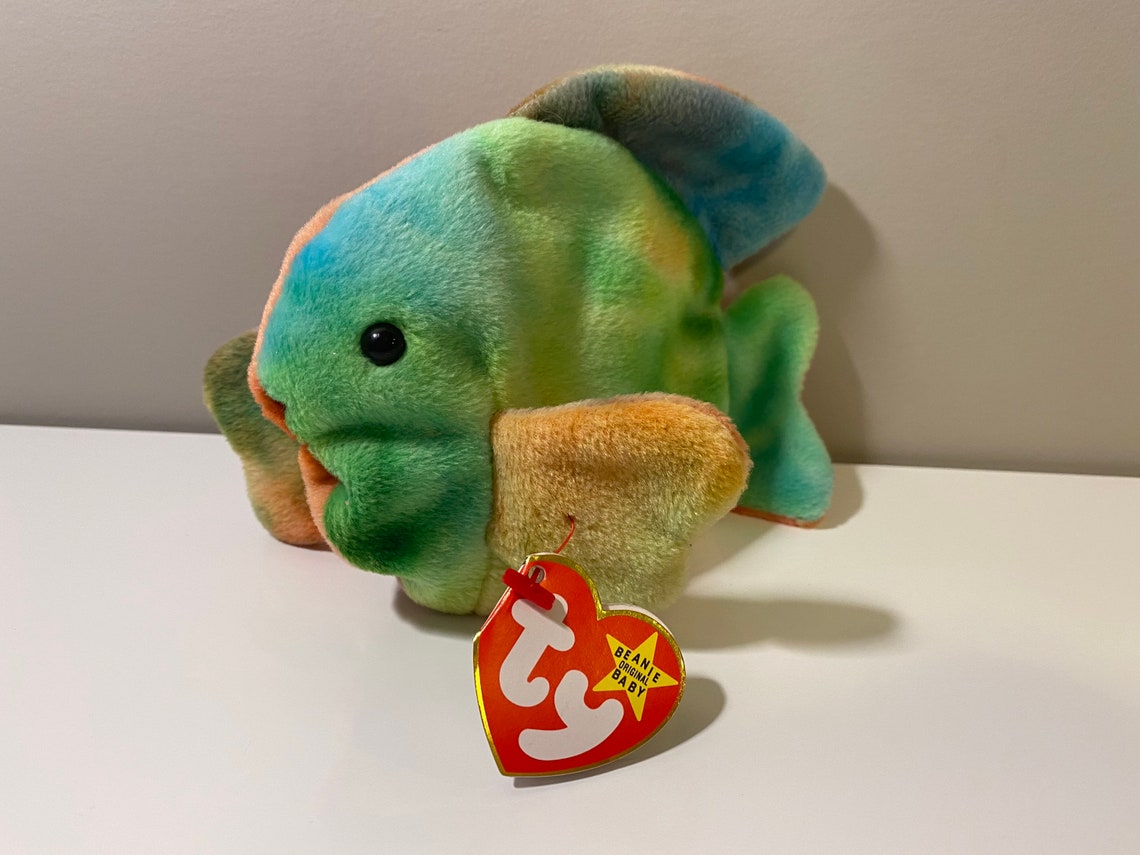 TY Beanie Baby Coral the TieDye Fish Actual Colours Shown Etsy