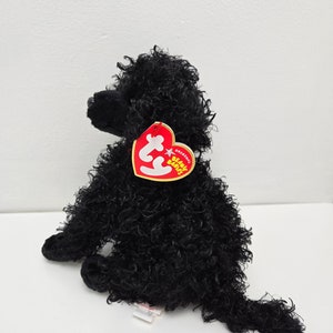 TY Beanie Baby Smudges the Black Curly Haired Dog Rare 6 inch image 3