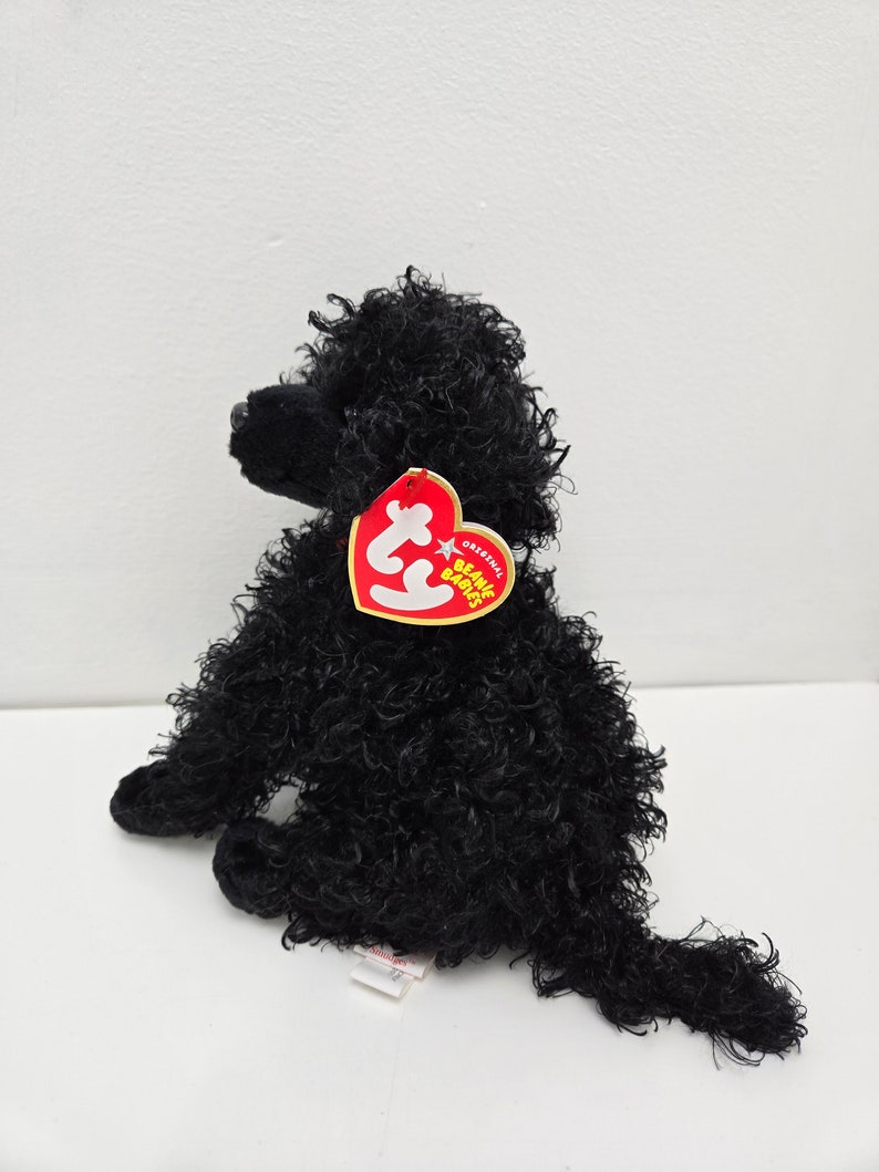 TY Beanie Baby Smudges the Black Curly Haired Dog Rare 6 inch image 3