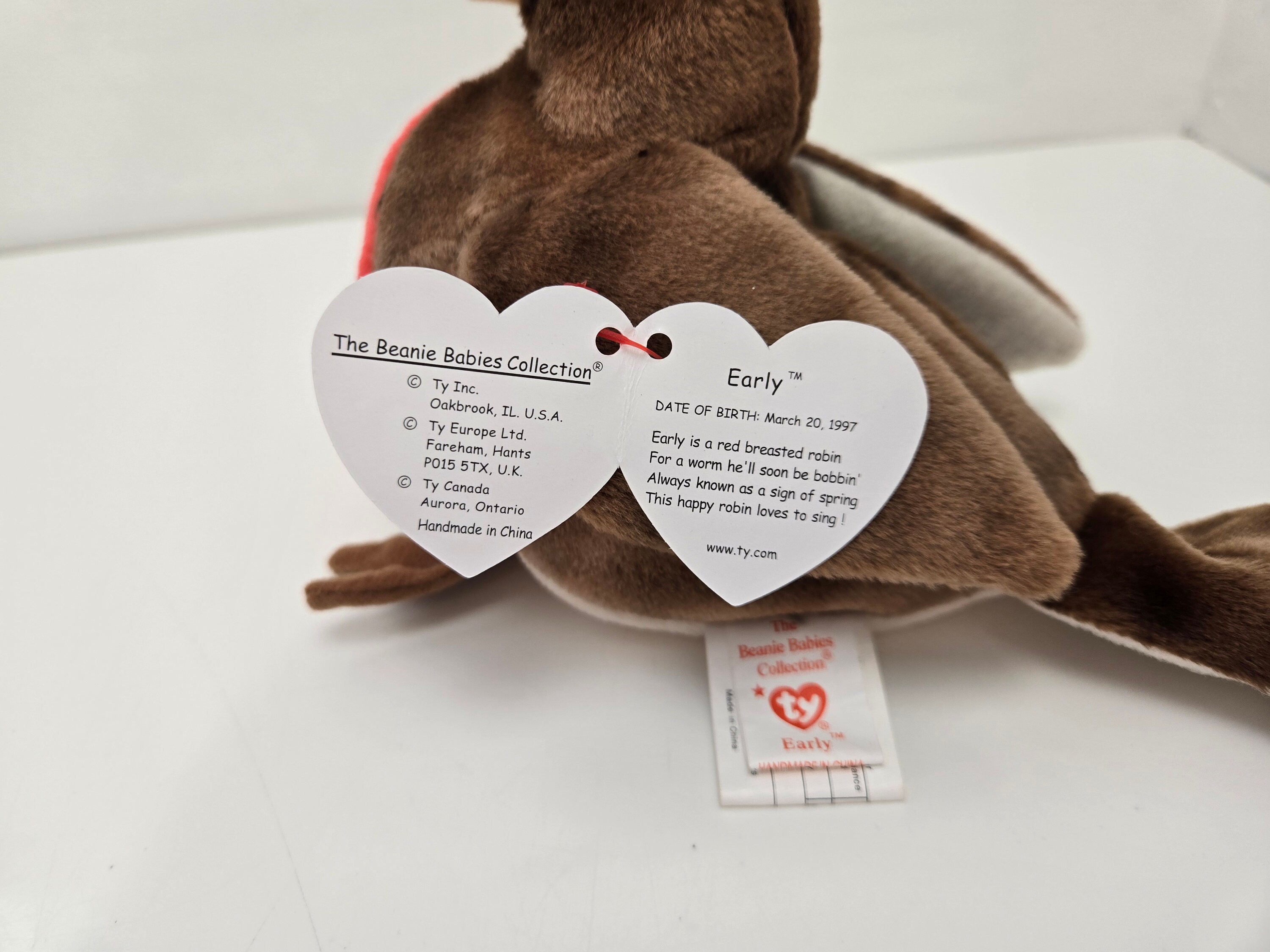 3月20日誕生日⚫️コマドリのアーリー⚫️Ty ビーニーズ BeanieBaby 3月20日誕生日⚫️コマドリのアーリー⚫️Ty ビーニーズ BeanieBaby