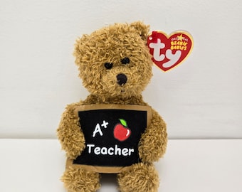 Ty Beanie Baby “Cool Teacher” the A+ Teacher Bear Plush - Greetings Collection (5 inch)