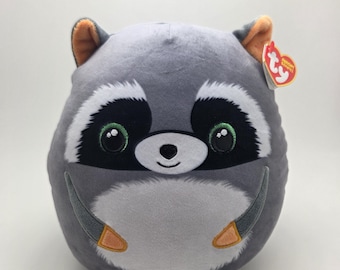 Ty Squishy Beanies Collection “Sneaky” the Racoon (10 inch)