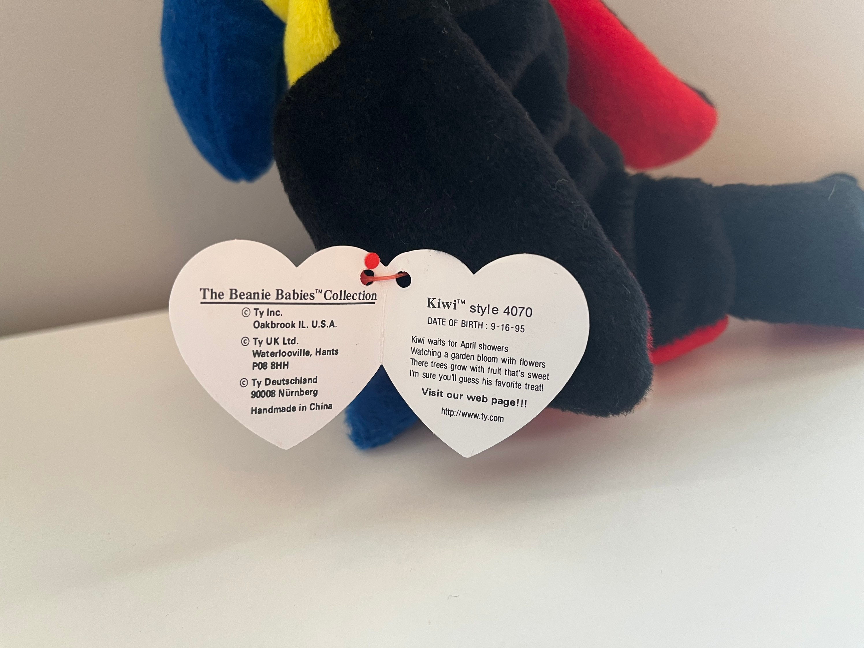 Ty Beanie Baby kiwi the Toucan rare 7 Inch Etsy UK