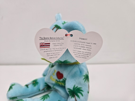 Ty Beanie Baby「I Love Hawaii」ベア - 州限定版 (8.5インチ) - Etsy 日本