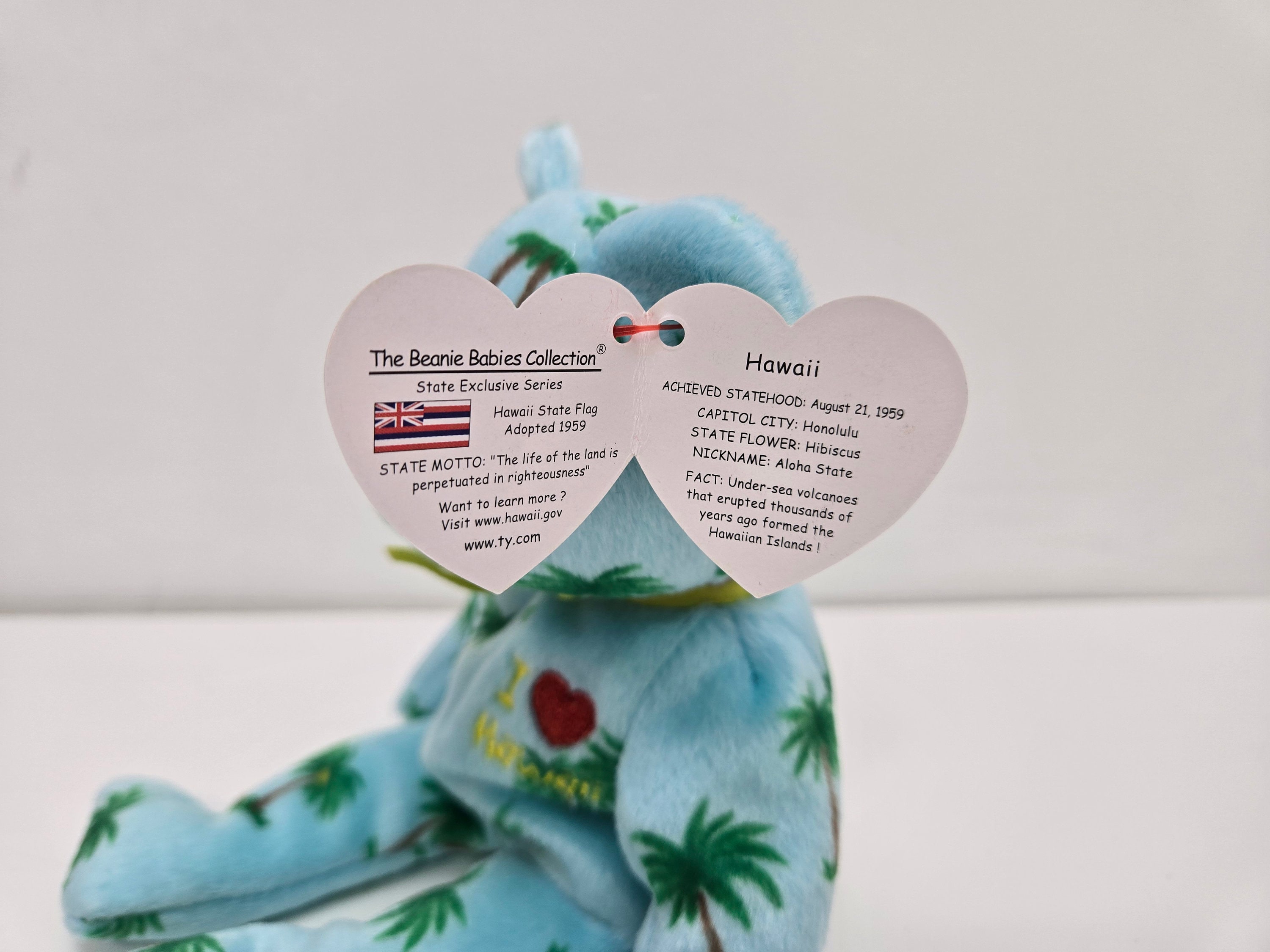 Ty Beanie Baby「I Love Hawaii」ベア - 州限定版 (8.5インチ) - Etsy 日本