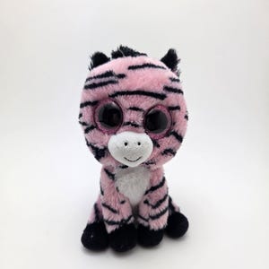 Ty Beanie Boo “Zoey” the Pink and Black Zebra No Hang Tag (6 inch)