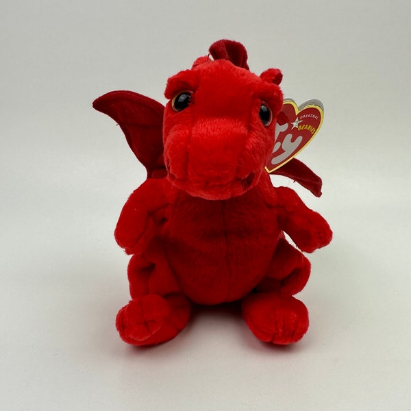 Ty Beanie Baby “Y Ddraig Goch” the Red Dragon - UK Exclusive *Rare* (7 inch)