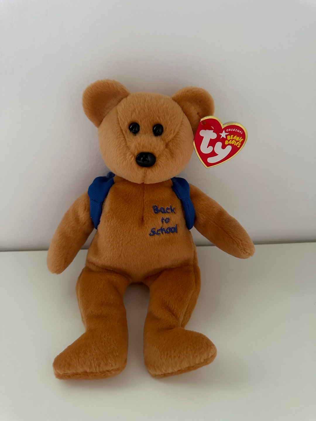 Buy Ty Beanie Baby books the Adorable Back to School Bear Blue Version 8.5  Inch Online in India 