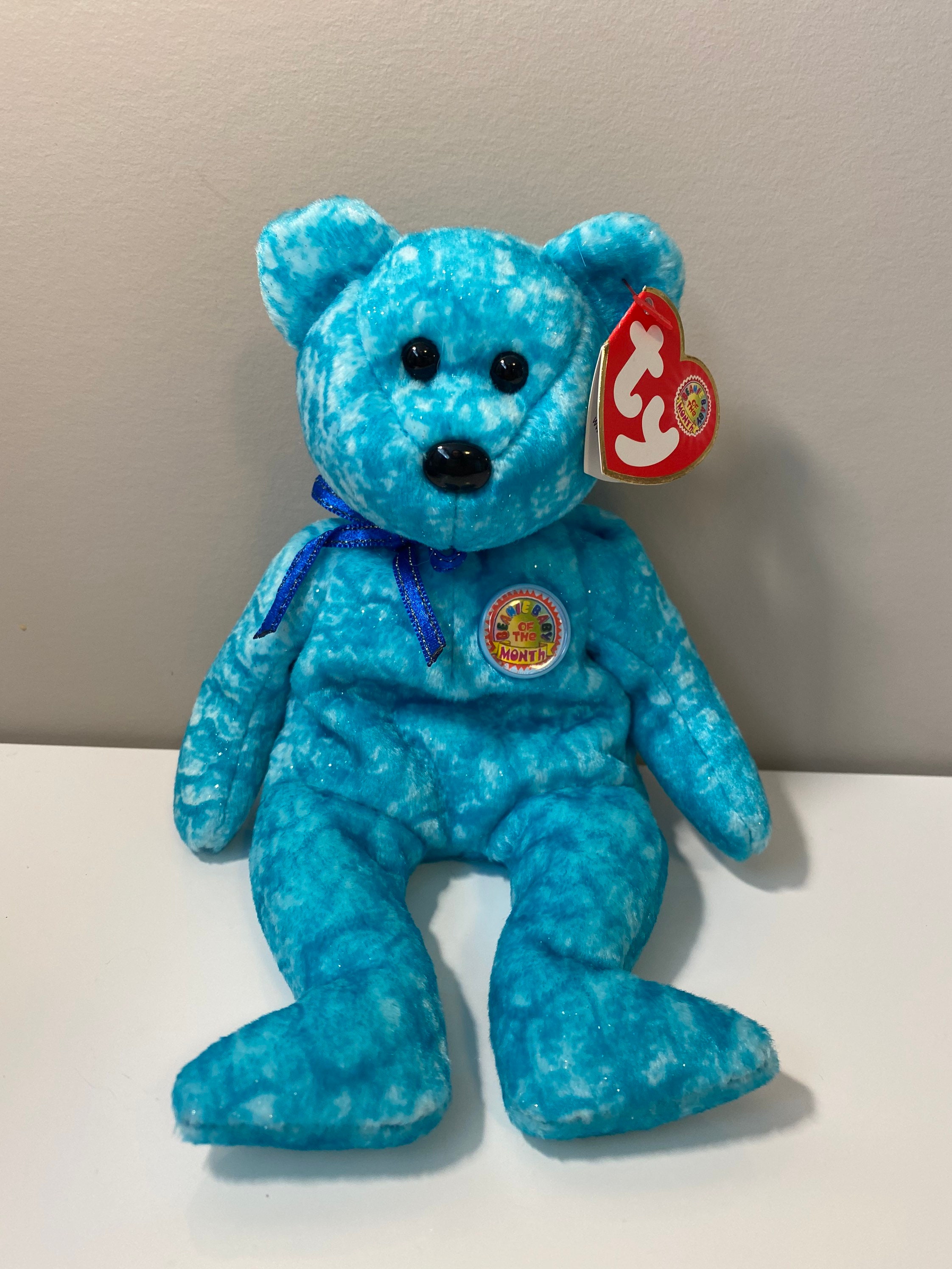 TY Beanie Baby sparkles the Blue Bear Beanie Baby of the Etsy UK