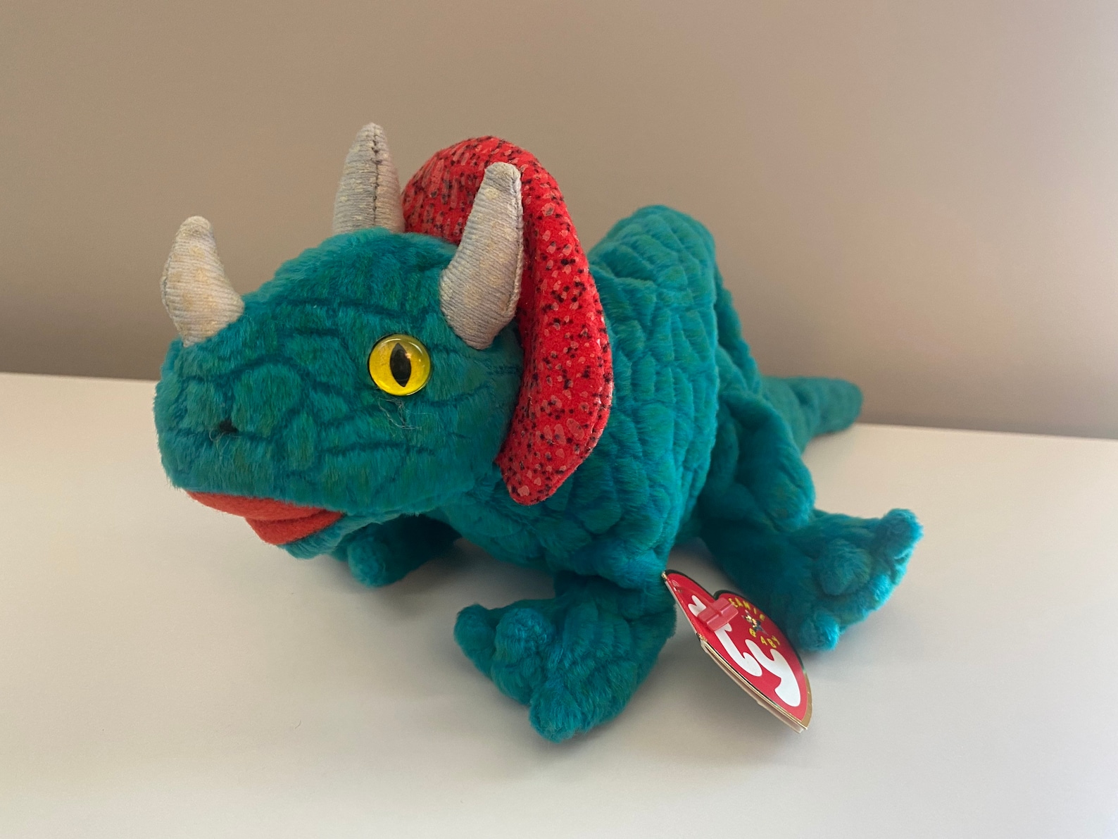 TY Beanie Baby Hornsly the Dinosaur 8.5 inch | Etsy