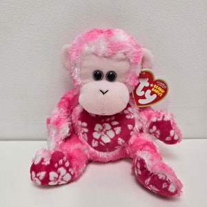 Ty Beanie Baby “Sunset” the ADORABLE Pink Monkey! (6 inch)