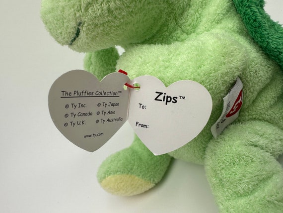最大10%OFFクーポン ! Turtle the “zips” Collection Pluffies Ty (10 Etsy - Inch) ぬいぐるみ