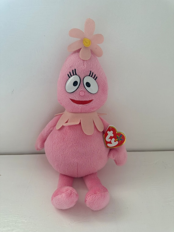 TY Beanie Buddy foofa the Pink Plush From TV Show Yo Gabba Gabba Rare 10  Inch 