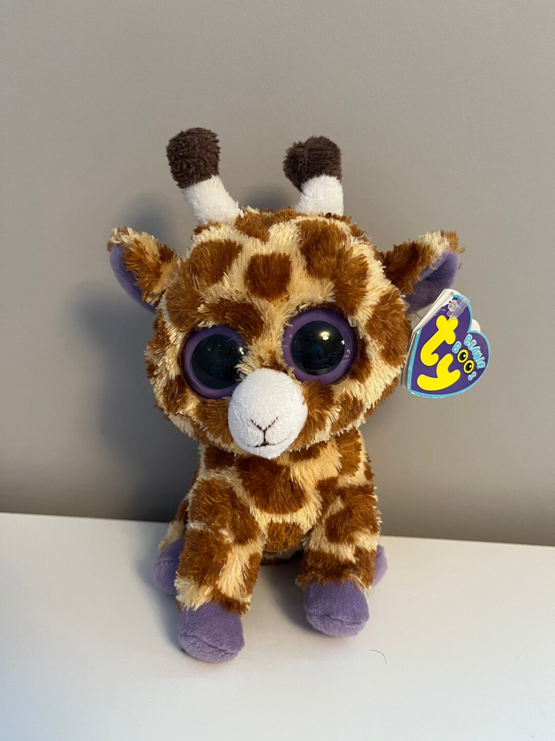 Ty Beanie Boo safari the Giraffe Solid Eyes rare 6 Inch - Etsy