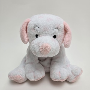 Ty Pluffies Collection “Lovesy” the Pink and White Dog No Hang Tag *Rare* (8.5 inch)