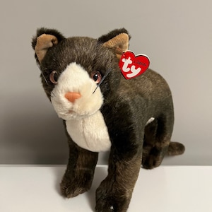 Ty Classics Collection “Mystery” die stehende braune und weiße Katze (30 cm)