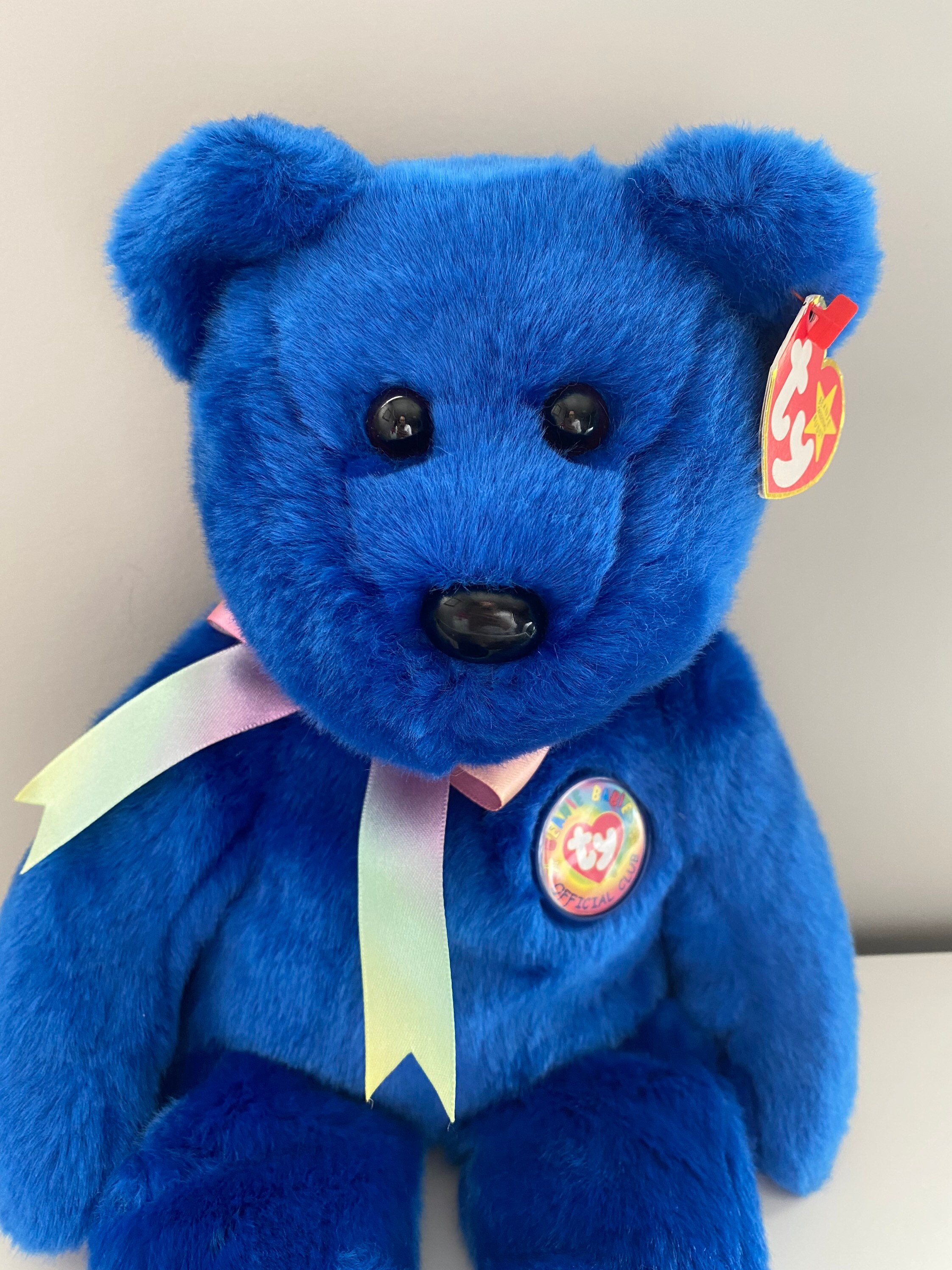 TY Beanie Buddy Clubby the Royal Blue Bear Gorgeous 14 | Etsy