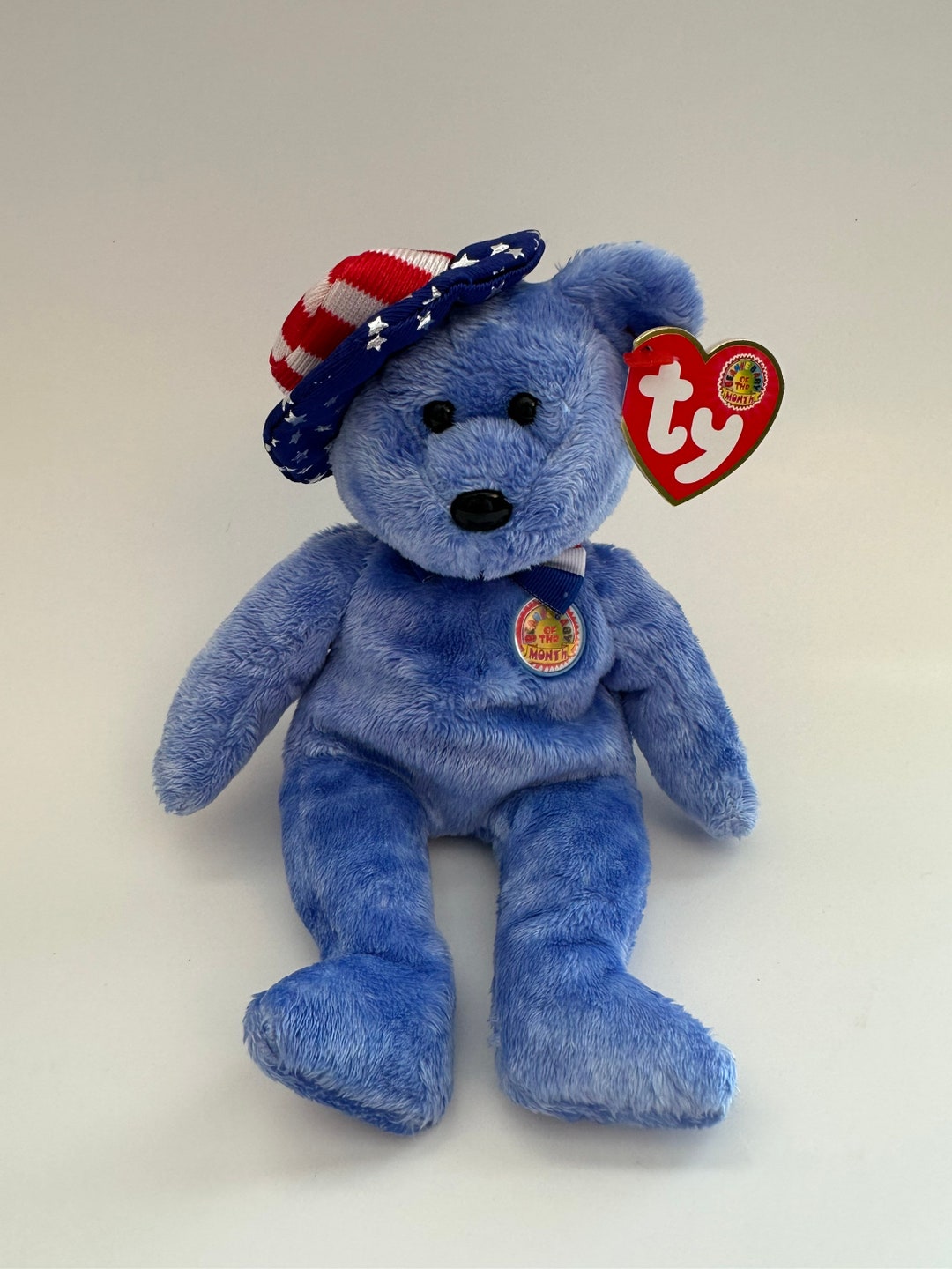 Ty Beanie Baby founders the Patriotic Bear Beanie Baby of the Month 8.5