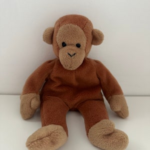 Ty Beanie Baby “Bongo” the Monkey - No Hang Tag - Handmade in Korea with Canadian Tush Tag (8.5 inch)