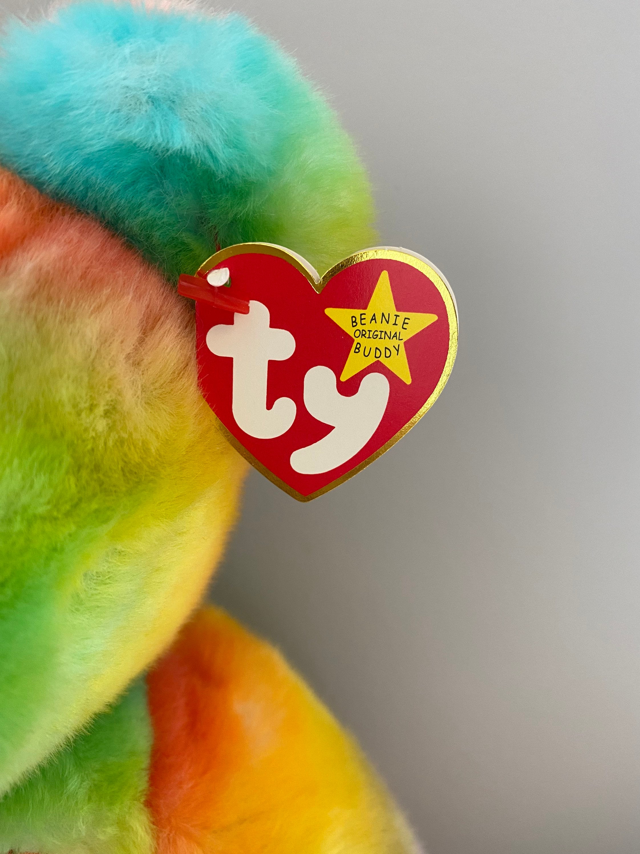 TY Beanie Buddy Peace the Tie-Dye Bear Plush Bright | Etsy