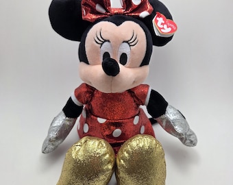 Ty Beanie Buddy Disney Sparkle “Minnie Mouse”, il topo del film Disney Topolino (30 cm)