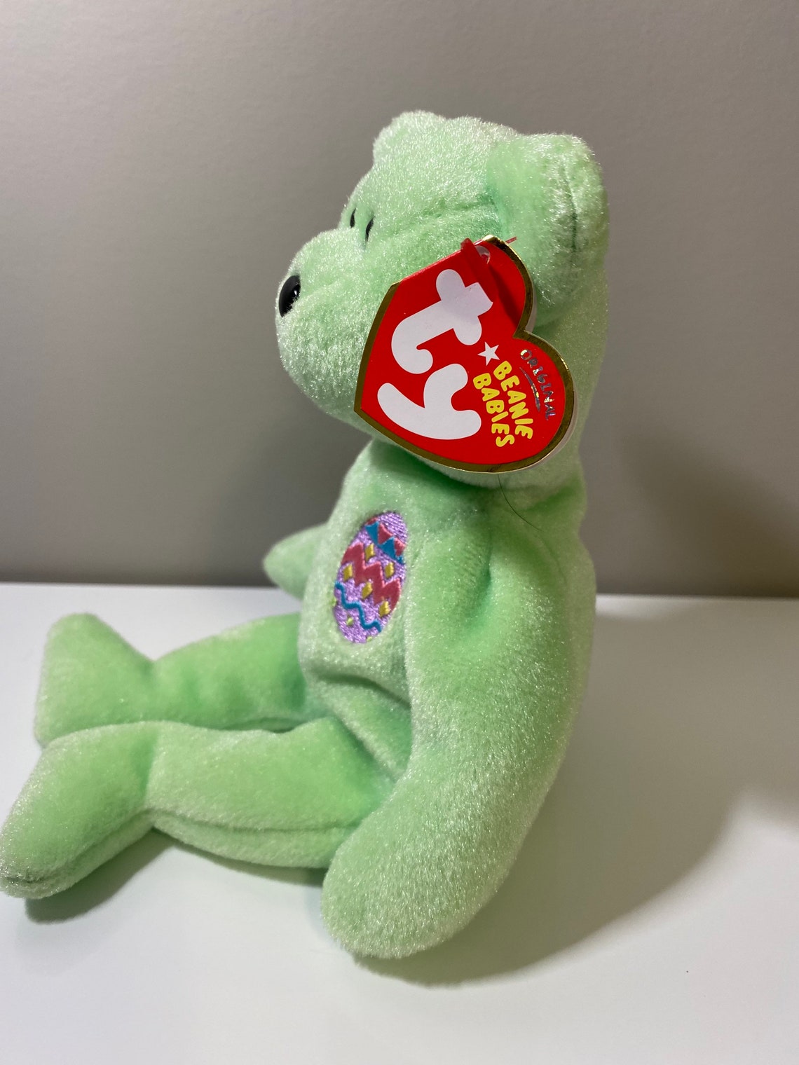 TY Beanie Baby Eggs 2007 the Green Easter Bear Plush 8.5 | Etsy