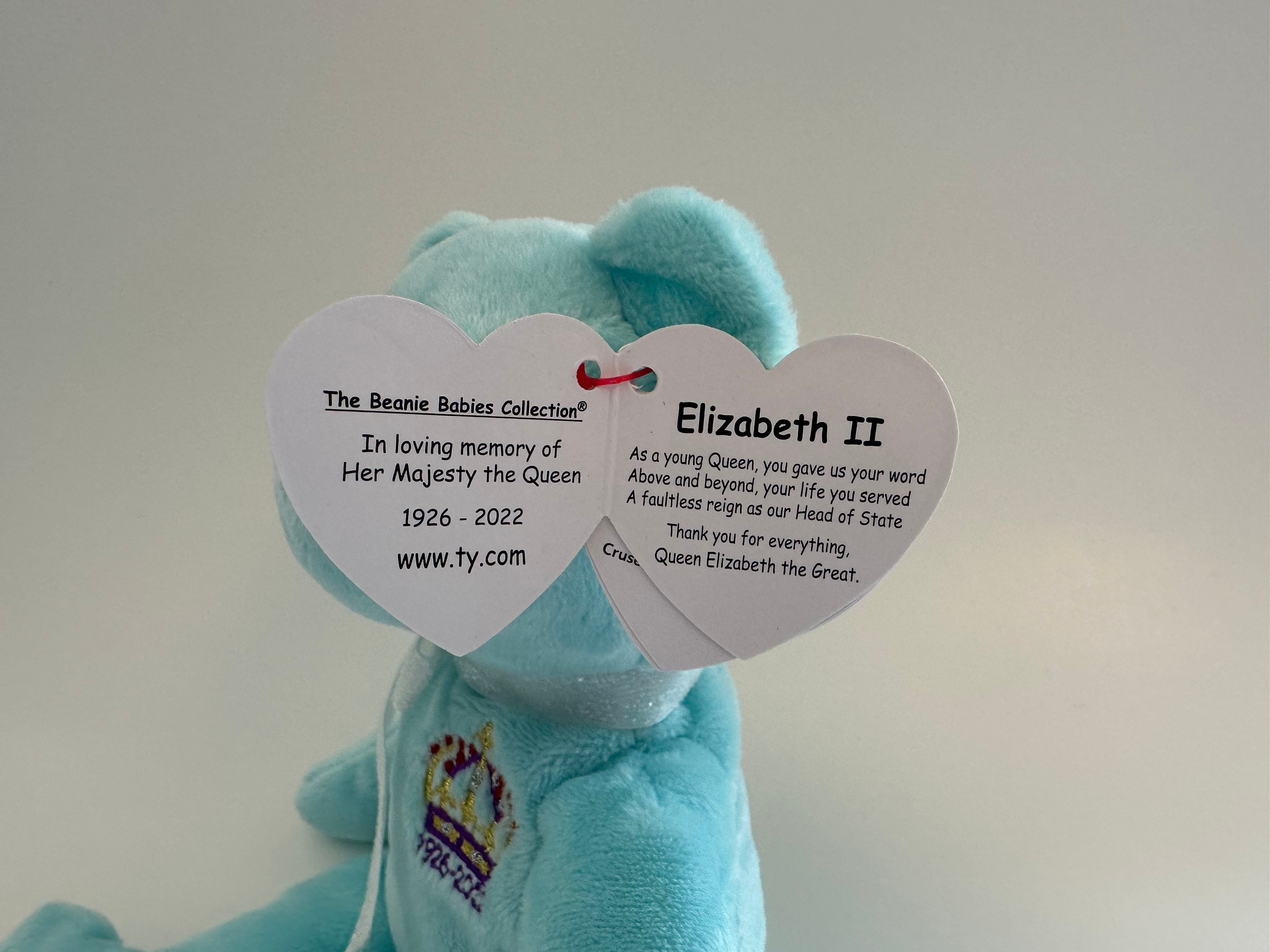 Queen elizabeth beanie baby value sale