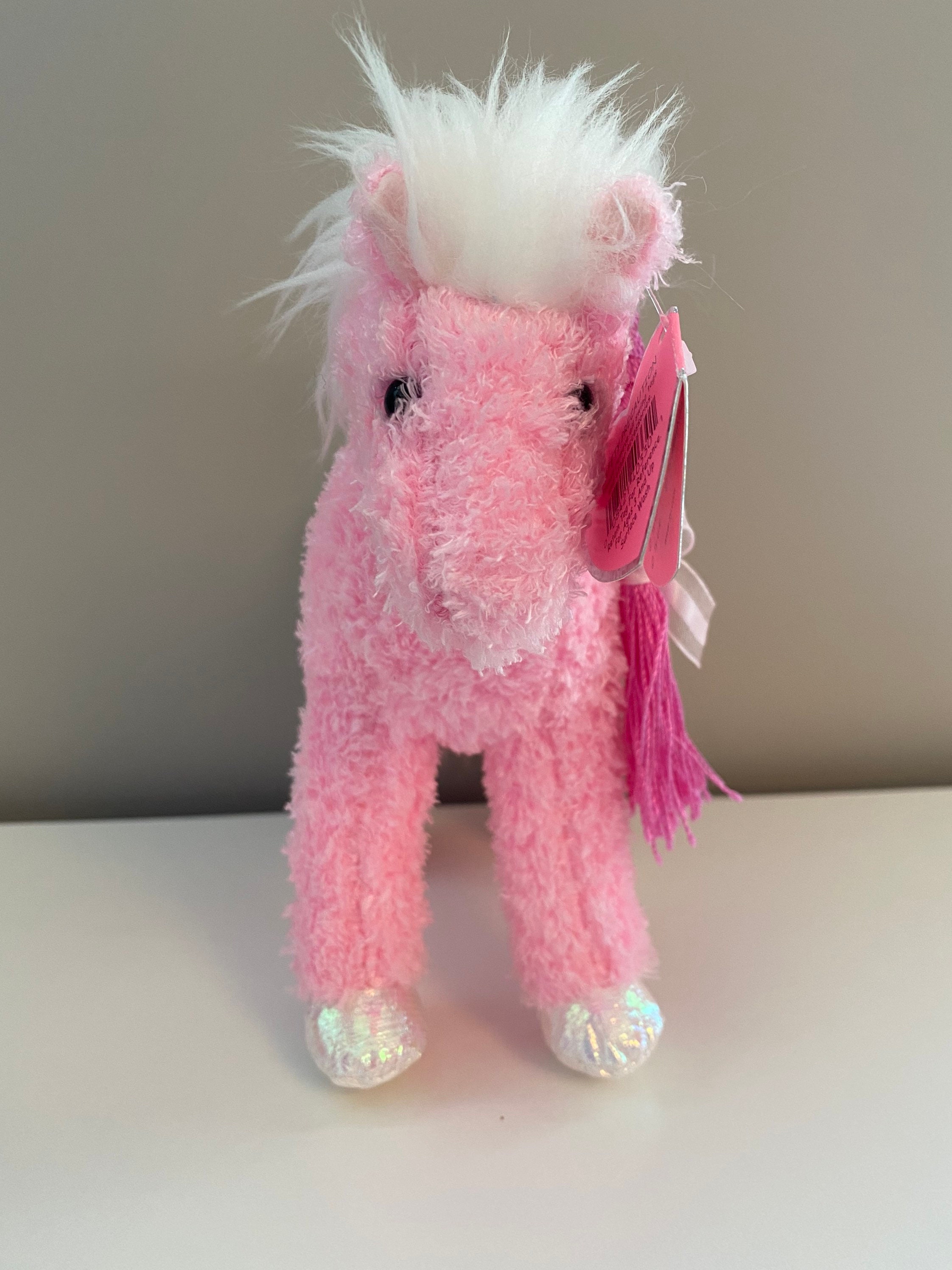Ty Beanie Baby “minuet” the Pink Horse With Pink Braid - Pinkys