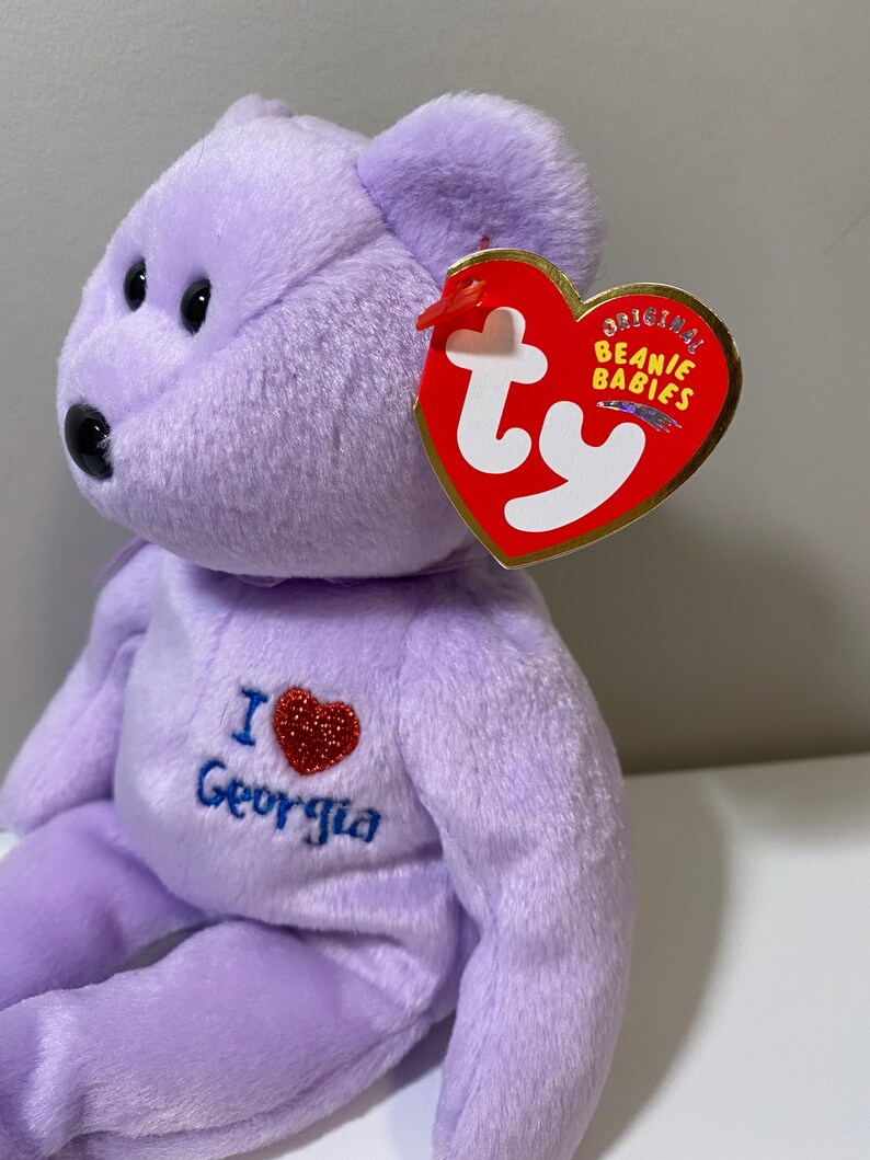 TY Beanie Baby the I Love Bear State Etsy