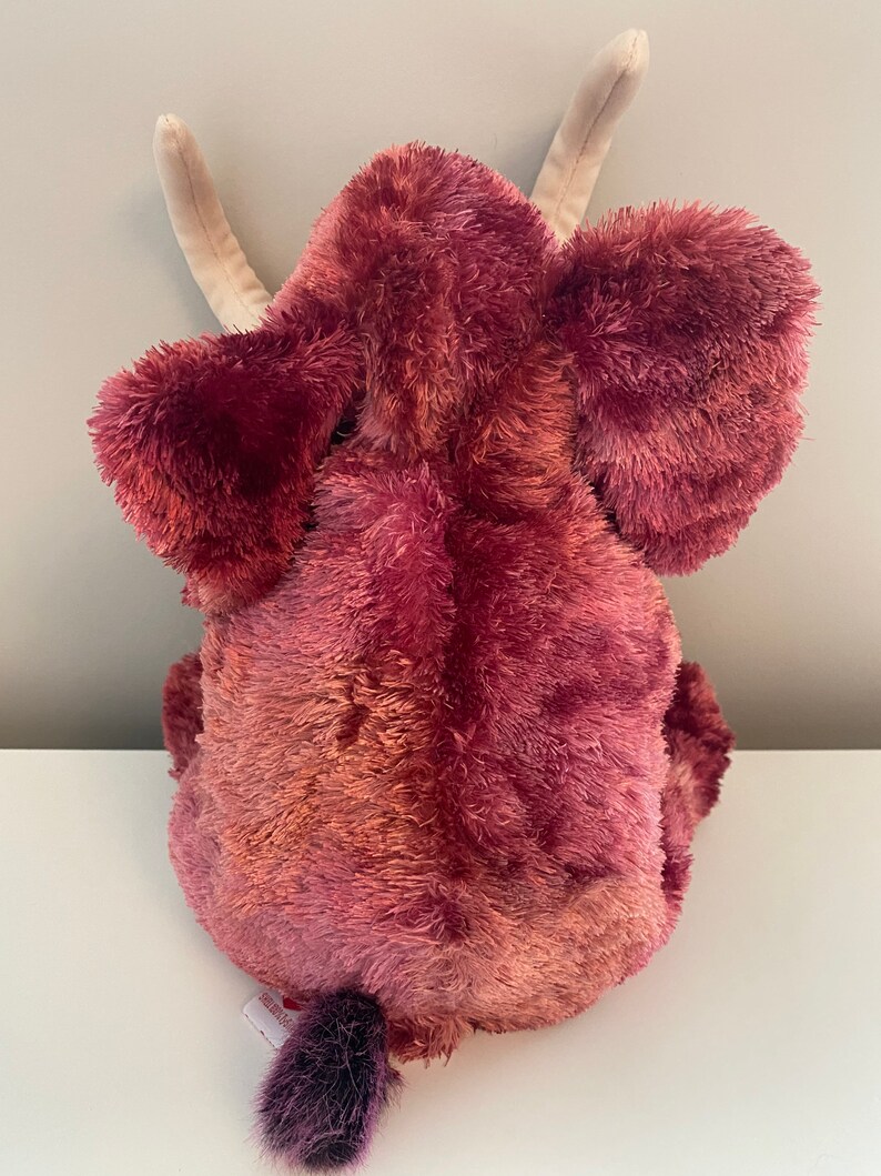 Ty Beanie Buddy “Colosso” the Magenta Woolly Mammoth (12 inch) image 5