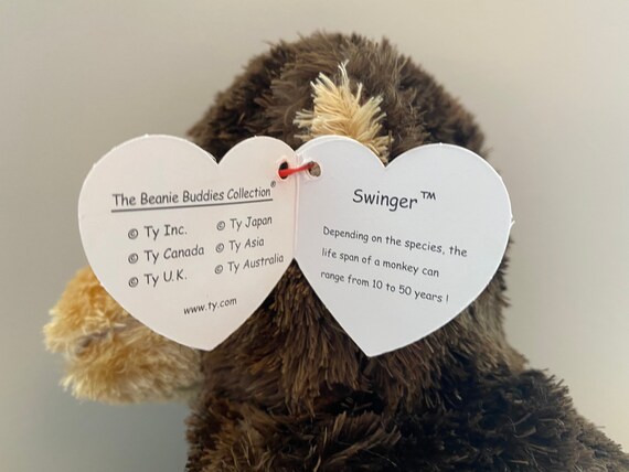 Ty Beanie Buddy “swinger”the Adorable Monkey *extremely Rare* (12