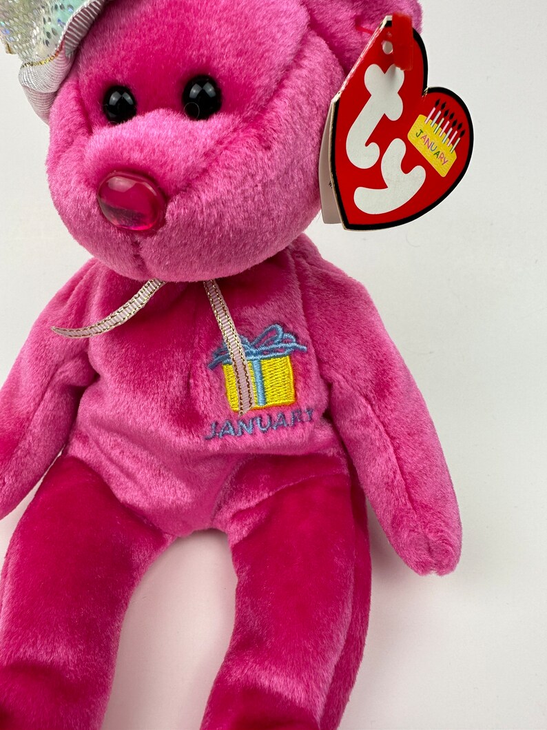 Ty Beanie Baby “happy Birthday” the January Birthday Bear Wearing a ...