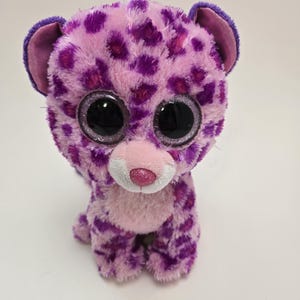 Ty Beanie Boo Glamour the Pink Cat - Excellent Condition - No Hang Tag (Larger 9 inch)