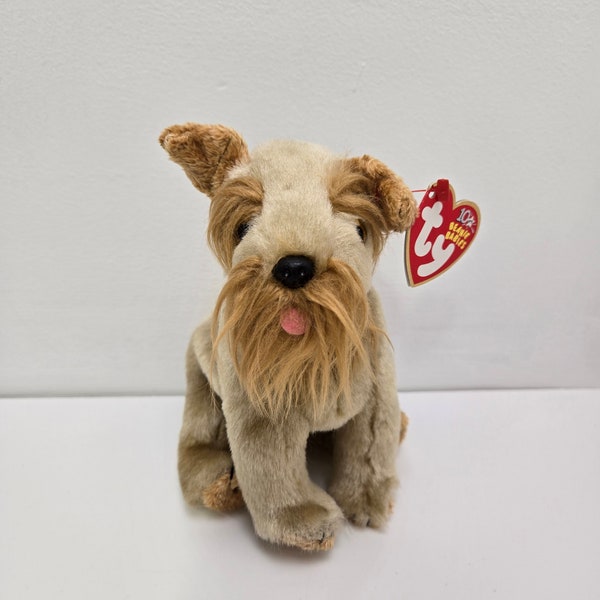 Ty Beanie Baby „Schnitzel“, der Schnauzerhund! (6 Zoll)