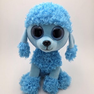 Ty Beanie Boo “Mandy” the Blue Poodle Plush No Hang Tag! (Larger 9 inch)