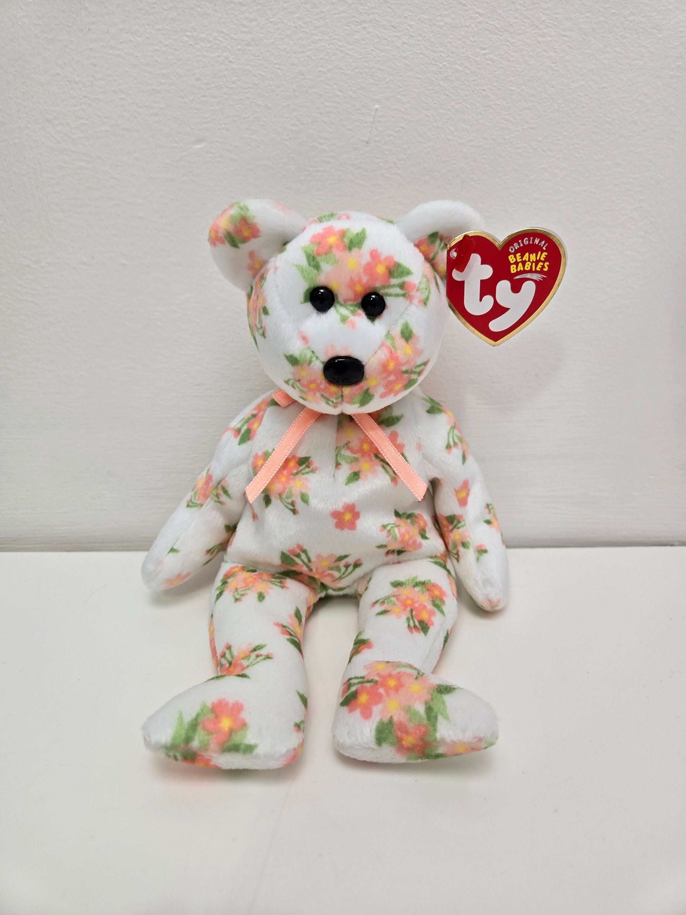 Ty Beanie Baby hannah the Floral Bear Asia Pacific Exclusive 8.5 Inch Etsy
